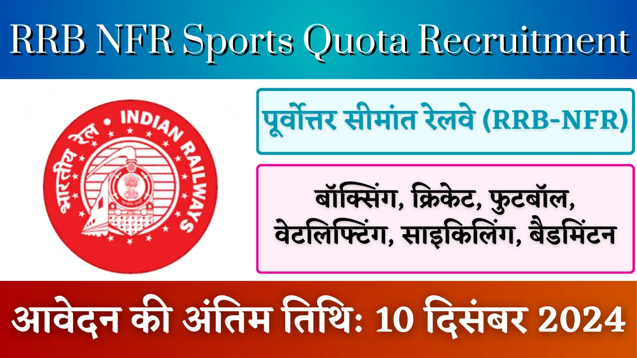 RRB NFR Sports Quota Recruitment